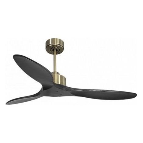 Modulo Slim de Klassfan - Ventilateur de plafond et destratificateur moteur DC laiton et pales bois noir 25 à 40 m² (1/5)