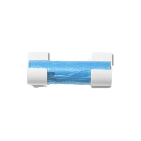 (2 pièces/blanc, 2 paires) Support de rangement sans perforation pour sac poubelle en film plastique (1/5)