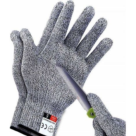 Gants de Travail résistants aux coupures Niveau 5 Gants de sécurité pour Homme Gants Anti-coupures pour Cuisine Boucher Travail extérieur (L) (1/4)