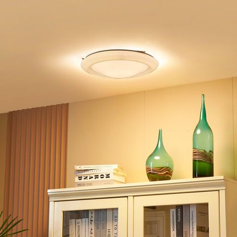 [NEUWERTIG] B-Ware Lindby Deckenleuchte LED Lampe Tejask RGBW dimmbar Leuchte Ø41cm weiß (1/2)