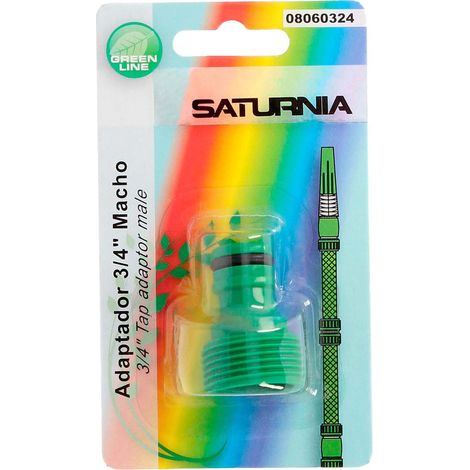 Adaptateur de tuyau en plastique 3/4 mâle Blister (1/2)