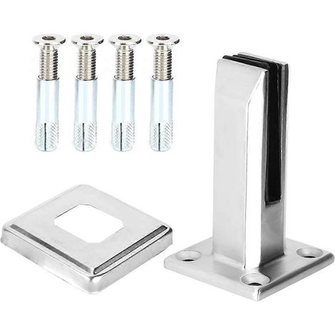 Garde-corps en inox pour balcon et piscine, pince de fixation pour verre, kit de montage au sol, accessoires de rampe d'escalier, collier de serrage en acier inoxydable. (1/5)