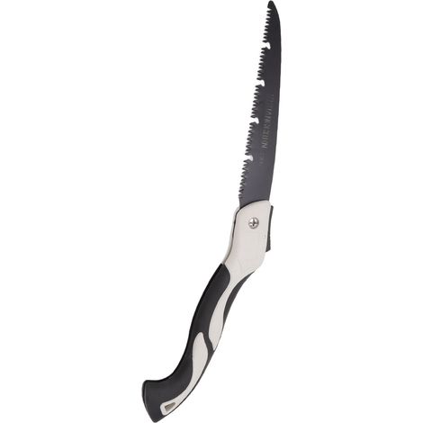 Scie pliante à lame de 25 cm (10 pouces), en acier au manganèse, à triple denture, petite scie d'élagage manuelle pour la taille des arbres et des branches. (1/5)