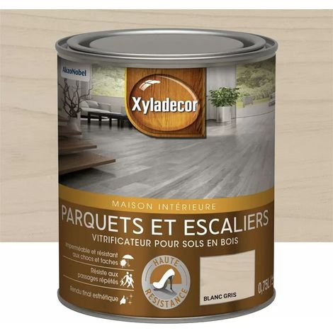 Vitrificateur Xyladécor Parquets et escaliers Blanc gris 0,75 L