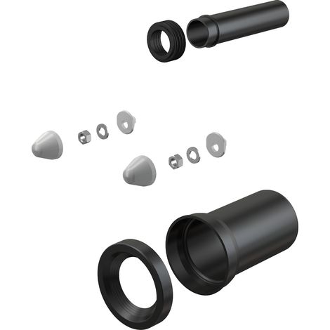 Accessoire complet pour WC Alcadrain DN110, 200 mm, PE, chromé (1/2)