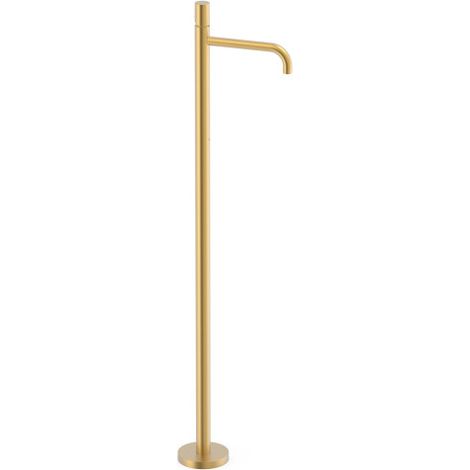 Mitigeur sur pied pour lavabo1 colonne verticale d’alimentation Or Mat 24K - TRES 26285306OM