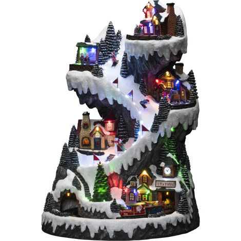 Konstsmide LED Szenerie Skipiste mit Musik Innen 53 bunte Dioden Figuren (1/3)