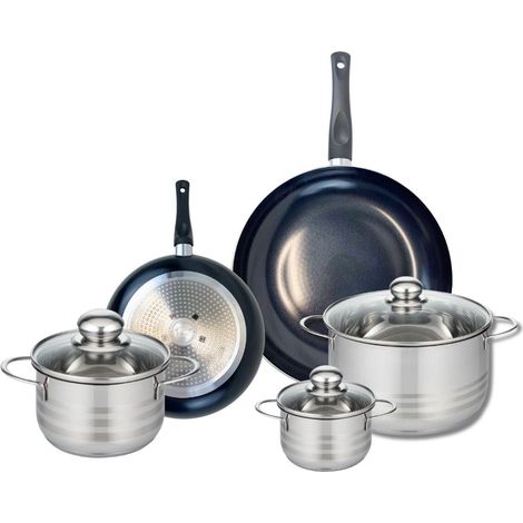 Ensemble de 2 Poêles de cuisson 20 et 28 cm et 3 faitouts 12, 16 et 20 cm Elo Prima Brillant (1/5)