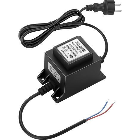 Transformateur 220V 24V AC/AC, Adaptateur LED Transfo 30W 1.25A, Alimentation Étanche IP68 pour Éclairage de Jardin, Fontaine, et Piscine (1/5)