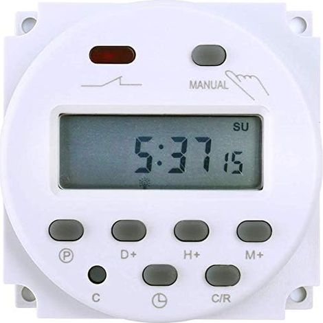 Minuteur électronique DC12V 16A 17 programmes Écran LCD programmable- (1/5)