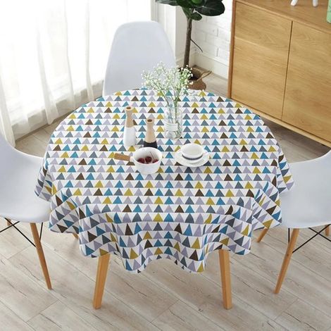 Tovaglia cerata, tovaglia rotonda 120 cm, tovaglia lavabile, tovaglia decorativa per interni, casa vacanze, festa di Natale, picnic, pranzo (1/5)