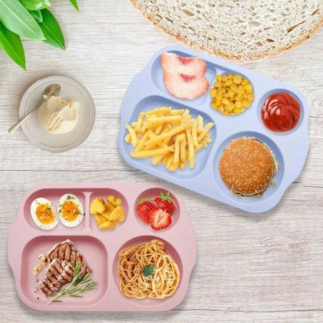 4 assiettes, assiettes pour adultes, assiettes réutilisables, sans Bpa, pour enfants et adultes ASSIETTE (1/4)