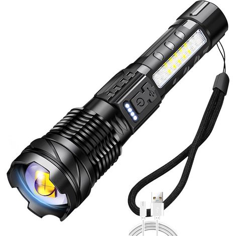 Lampe de Poche Rechargeable Ultra Puissante – LED pour Camping, Pêche, Chasse, Escalade et Urgences Extérieures (1/5)