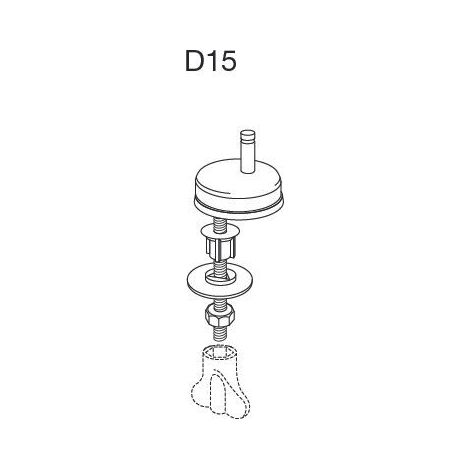 Universalscharnier D15 Edelstahl