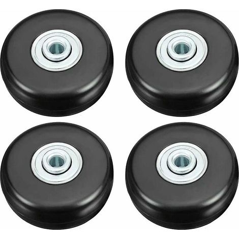 Roulettes pour valise, roulettes de réparation pour valise, charge lourde, 50 mm, silencieuses, en caoutchouc, pivotantes, universelles, lot de 4 pour valises. (1/4)
