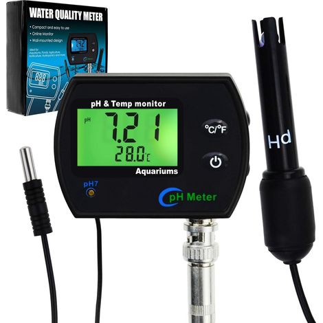 Moniteur De Contrôle Continu 2-en-1 PH Et Température Avec Électrode Remplaçable Par Rétro-éclairage (1/5)
