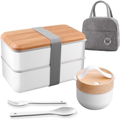 Sac isotherme pour le déjeuner, 1400 ml, pour le transport quotidien des repas au travail, à l'école, en pique-nique ou en voyage.-AquaForge (1/5)