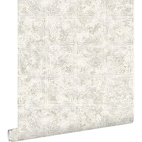 papier peint carreaux de ciment cervine - ESTAhome (1/5)