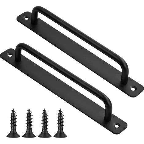 Lot de 2 poignées de porte coulissante, noires – 244 mm – (1/5)