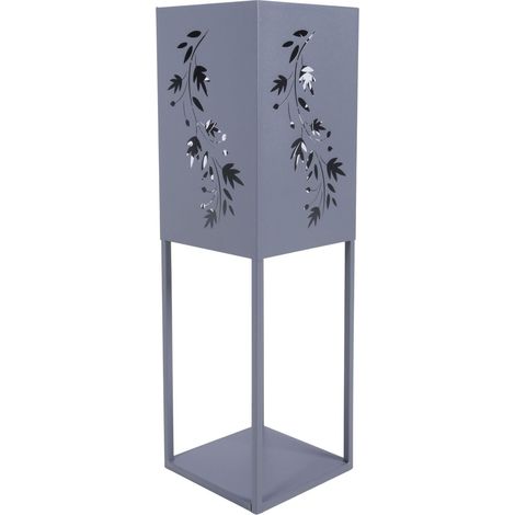 LED Solarleuchte Dekosäule Gartendeko Außenleuchte Solardeko Gartenlampe, Edelstahl grau, Akku IP44, warmweiß, H 60 cm (1/4)