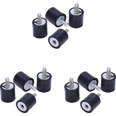 Packung mit 12 M4-Gummi-Antivibrationsbuchsen für den Innen- und Außenbereich, 15 mm x 15 mm (1/5)