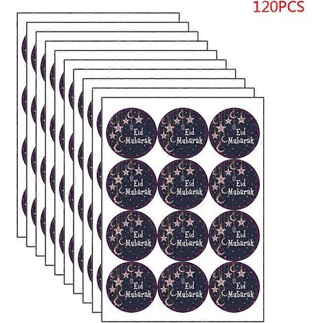 10 Ramadan-Aufkleber, Eid Mubarak-Geschenkanhänger, Geschenkbox-Siegel, Papiertüte, dekorative Aufkleber, Set mit 8 verschiedenen Designs. (1/4)
