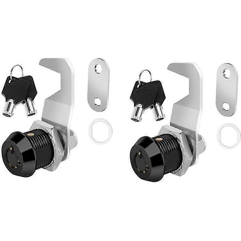 Cadenas noir pour boîte à outils avec clé, cadenas pour armoire à clé identique, à came, en alliage de zinc, pour camping-car CM1917 CM19 (1/5)