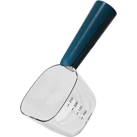 Cup de mesure des aliments pour chiens avec échelle, scoop de nourriture pour animaux compagnie précis avec clips sac à chiens, Abs multifonctionnel Cat cuillère mesure bleu, scoop pour ani (1/4)