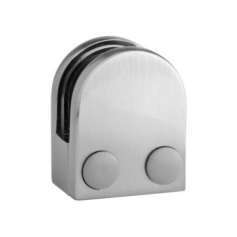 Pince à verre demi-ronde L50MML40MM ZINC pour support plat - Largeur : 40 mm - Hauteur : 50 mm - CROSO