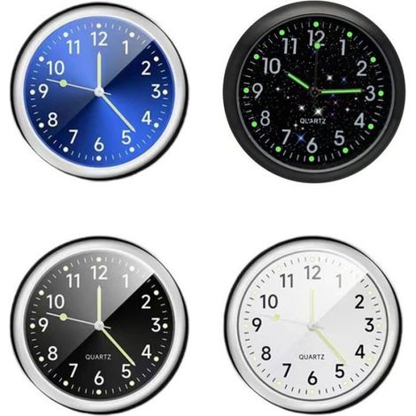 4 Horloge, Alliage, Quartz, Adhésif Double Face, Tableau De Bord Auto Moto (1/5)