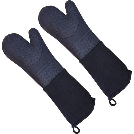 1 paire - Gants de cuisine en silicone extensibles - quadrilatéraux (1/5)