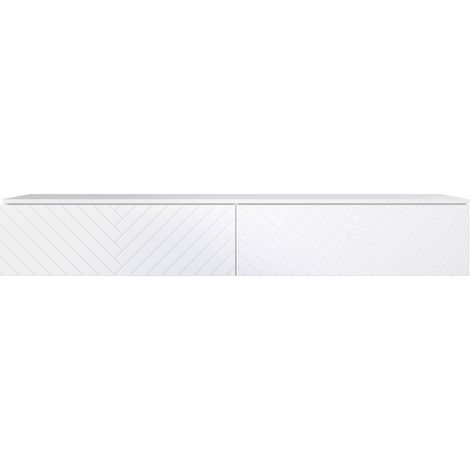 Mueble TV Sarasota 166, Blanco, Número de puertas: 0, Número de cajones: 0, 180x30x33cm