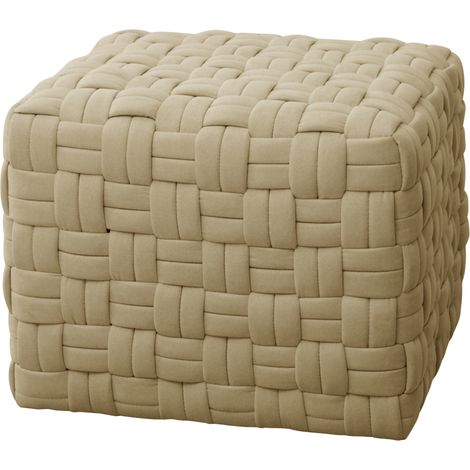 SVITA POPPY tabouret siège pouf siège tissé tabouret repose-pieds pour fauteuil (1/5)