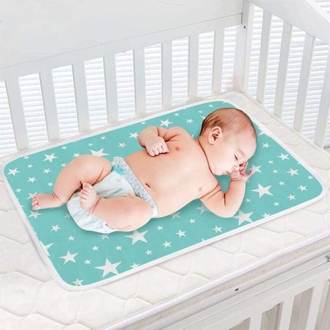 Wasserdichte Wickelauflage, waschbare, umweltfreundliche Baumwollmatte für Reisen, wasserdichte und waschbare Baumwollmatte, Babybettwäsche - Fei Yu (1/3)