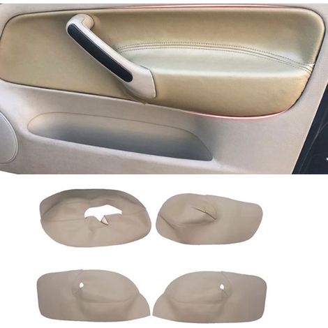 Four interior modification ideas for 2002-2006 Volkswagen Golf 4-door panel leather wrapping and Bora classic armrest leather wrapping. (1/5)