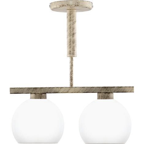 Lampada da soffitto, plafond, lampadario, paralume in vetro, tetra ecru 9-618 (1/2)