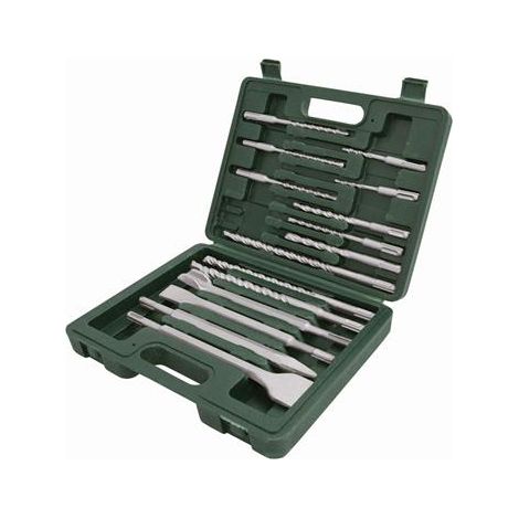 Coffret 17 pièces de forets et burins béton SDS Plus