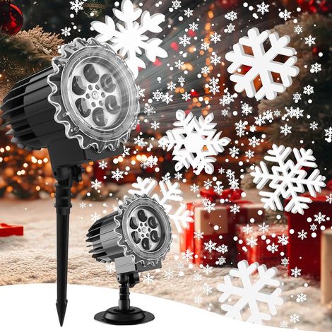 Projecteur de Noël - Projecteur de Noël extérieur - Lampe projecteur flocons de neige - Lampe projecteur LED extérieure (1/5)