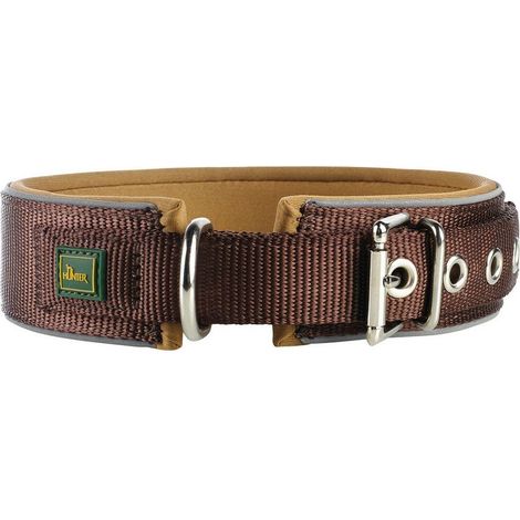 Hundehalsband Hunter Neoprene Reflect Braun (54-61 cm)