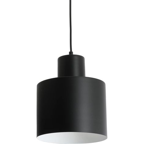 Luminaire, lustre design, moderne industriel - lampe suspendue en métal mat - pendel assorti, douille E27 - possibilité ampoule LED - 60W maxi, Diam. 20 x H. 20 cm (1/2)