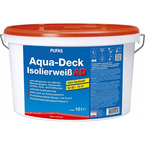 Pufas Aqua-Deck Isolierweiß 2,5 Liter 14202000 (1/2)