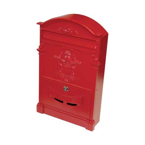 CASSETTA POSTA REGIA DOMUS ALLUMINIO PRESSOFUSO ROSSO MM 260X90 H.MM 410 (1/5)