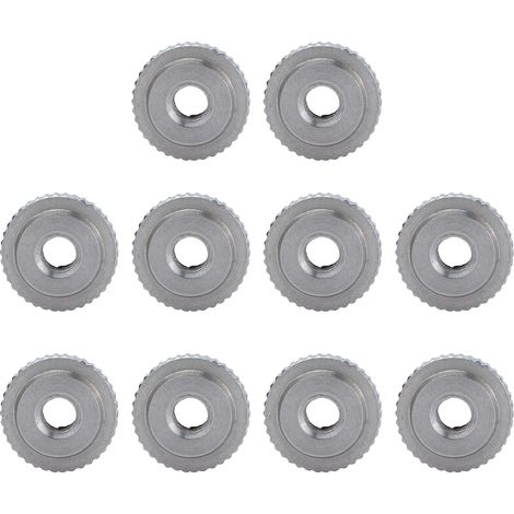 Écrou papillon M4 en inox 304, tête plate avec trou traversant pour serrage à main