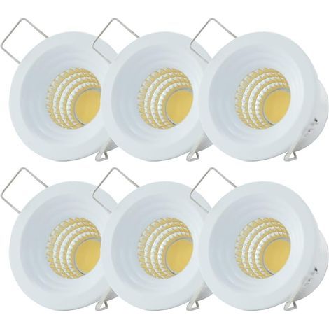 Lot de 6 Mini Spots Encastrés 3 W avec Transformateur Remplaçable Boîtier Intérieur en Aluminium Spots LED Encastrés pour Verrières Balcons éclairage de Plafond (1/5)