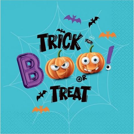 HALLOWEEN Boo Tovaglioli a forma di zucca 33x33 cm, 20 pezzi. (1/4)