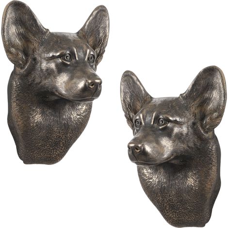 Pembroke Welsh Corgi - statuetta di cane, busto da appendere, decorazione unica per gli amanti dei cani di Art-Dog (1/5)