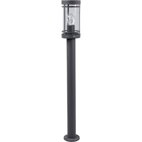 1 Borne lumineuse Acier inoxydable Diamètre 10,4cm Hauteur 80cm Culot E27 IP44 Extérieur (1/5)
