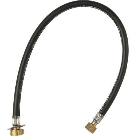 Lyre souple de raccordement gaz butane propane 70 cm – Pression 20 bars – Écrou bouteille femelle – Écrou prisonnier 20x150 (1/4)