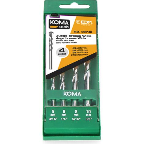 Juego 4 Brocas Widia Standard KomaTools (1/2)