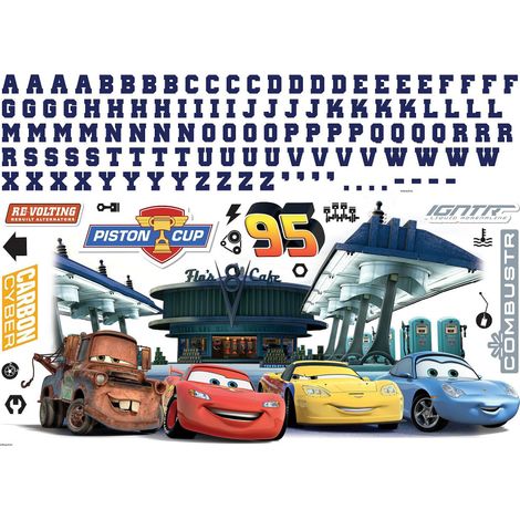 Stickers Muraux Géants Disney Cars - Avec les Lettres de l'Alphabet (1/5)